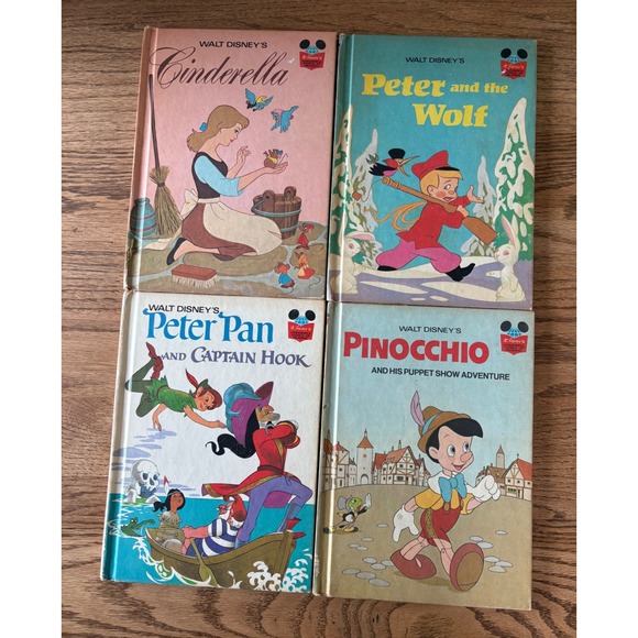 Disney Other - 4 Vintage Disney Wonderful World of Reading Books Rare Peter & the Wolf & More